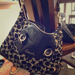 SOLD EUC coach logo purse